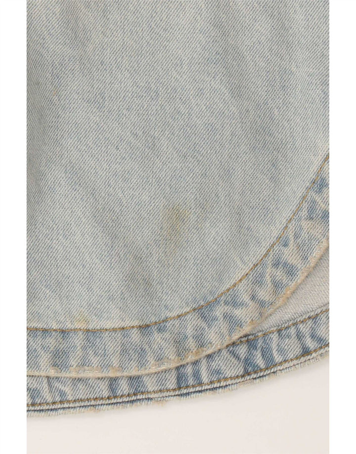 Zara Womens Oversized Denim Shirt UK 10 Small Blue Cotton