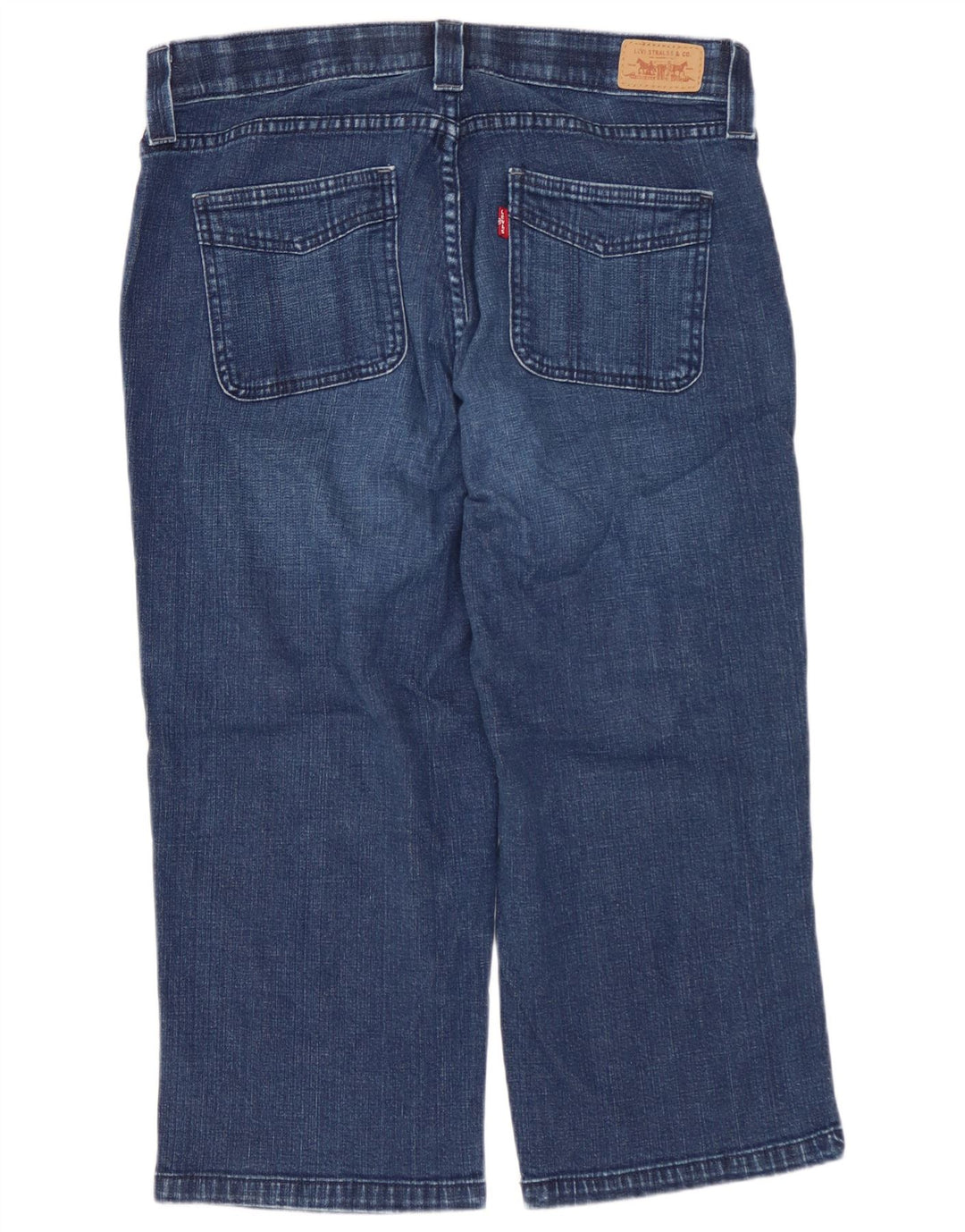 LEVI'S Jeans Capri da donna US 12 Large W32 L20 Cotone blu navy