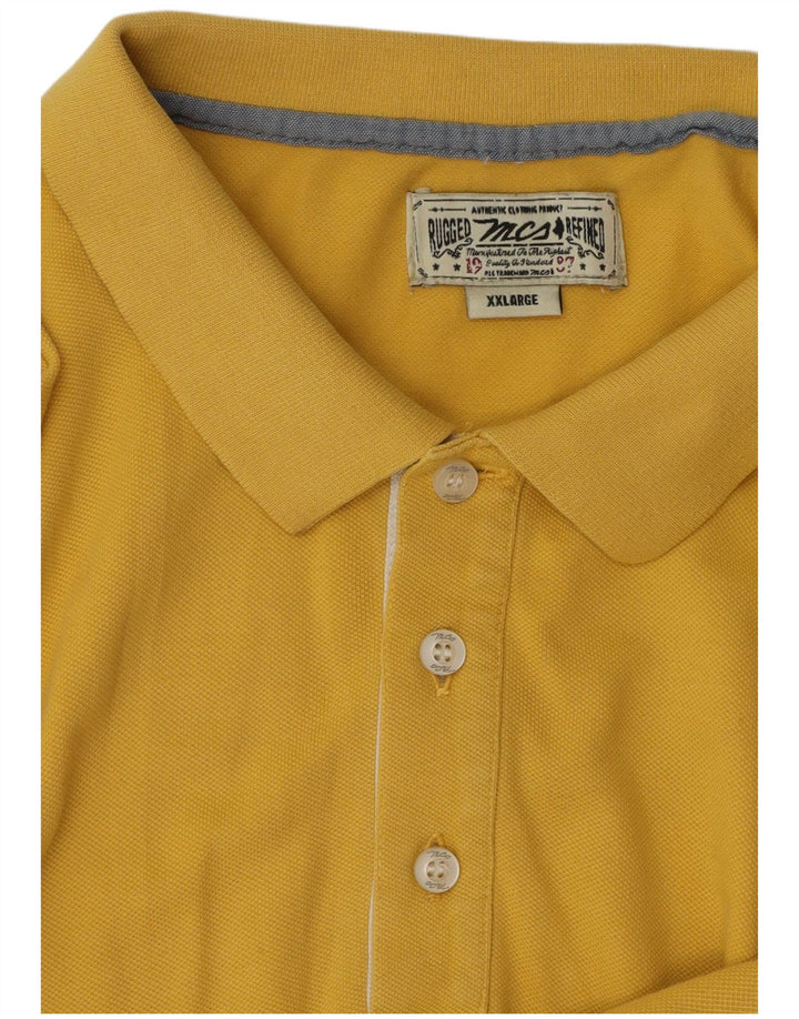 MARLBORO CLASSICS Mens Polo Shirt 2XL Yellow