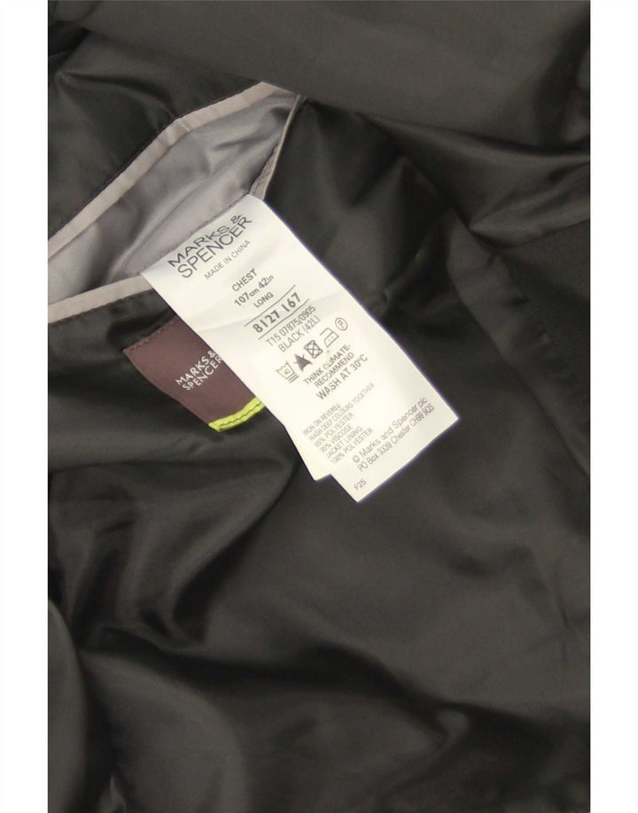 Marks & Spencer Veste blazer à 2 boutons pour homme UK 42 Large Noir Polyester