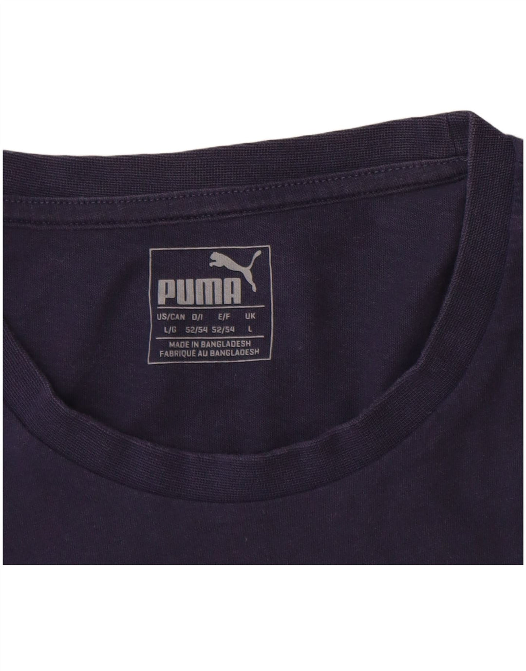 Puma Mens Graphic T-Shirt Top Large Navy Blue