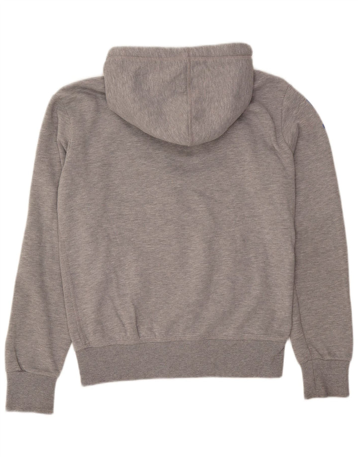 Superdry Mens Graphic Zip Hoodie Sweater Medium Grey Polyester
