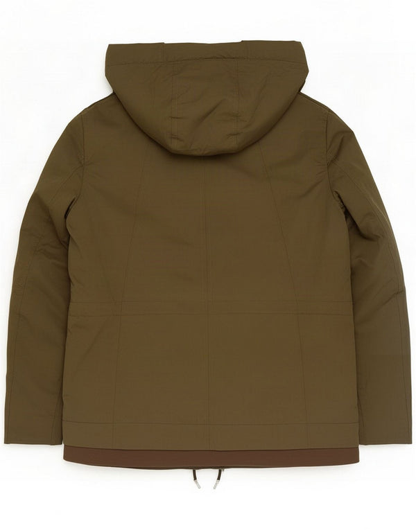 Zara Womens Hooded Windbreaker Jacket UK 14 Medium Khaki Polyester