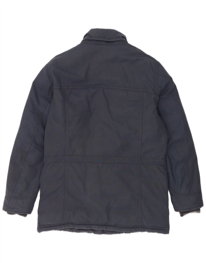 Timberland Mens Padded Coat UK 40 Large Navy Blue Cotton