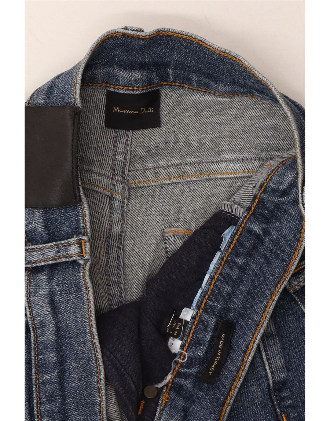 MASSIMO DUTTI Womens Straight Jeans EU 34 2XS W24 L34 Blue Vintage Massimo Dutti and Second-Hand Massimo Dutti from Messina Hembry 