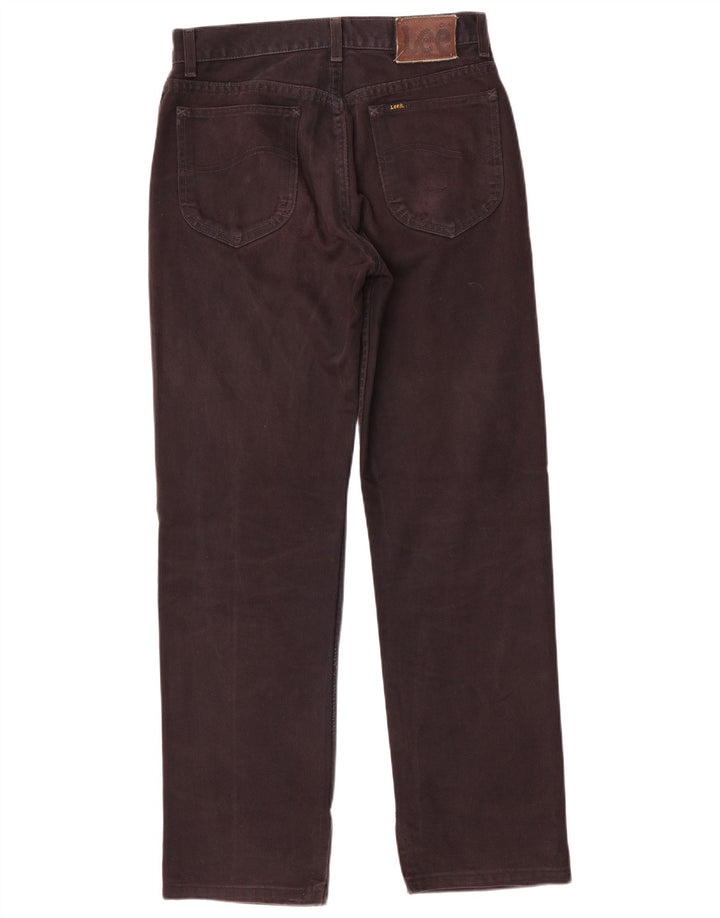 Lee Mens Straight Jeans W30 L34 Μαύρο Βαμβακερό