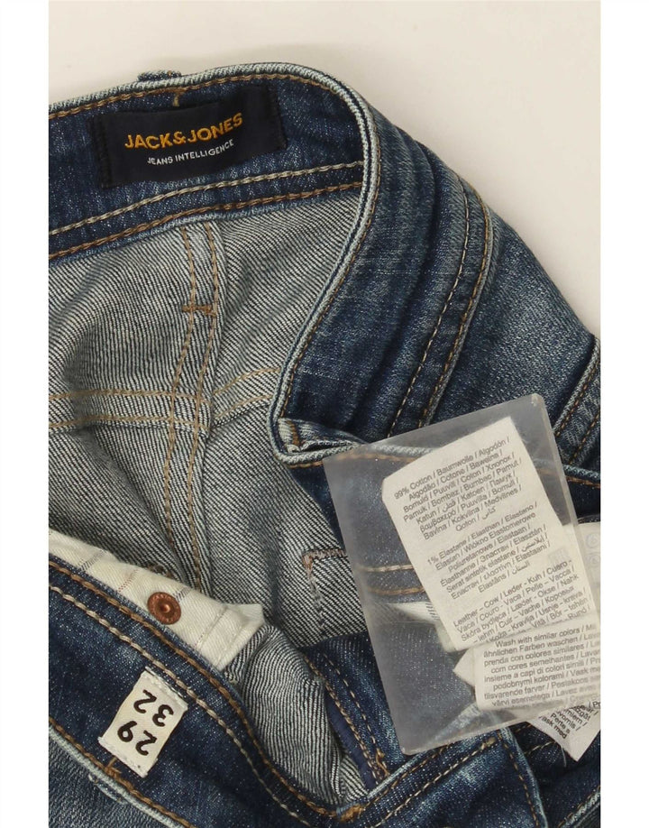 Jack & Jones Mens Slim Jeans W29 L32 Blue Cotton
