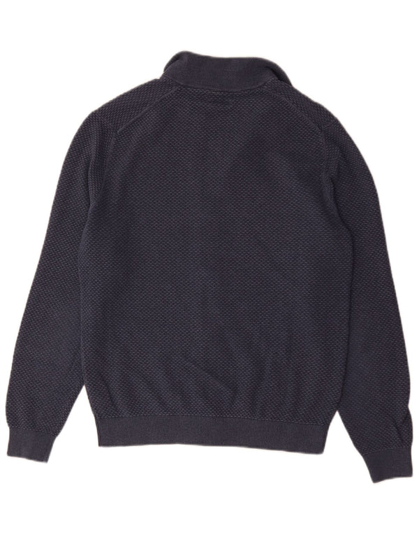 Massimo Dutti Cardigan entièrement zippé pour homme en coton bleu marine Taille S