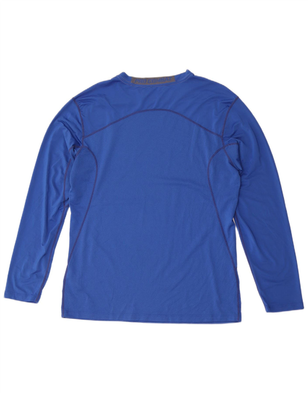Nike Mens Dri Fit Top Long Sleeve Large Blue Polyester