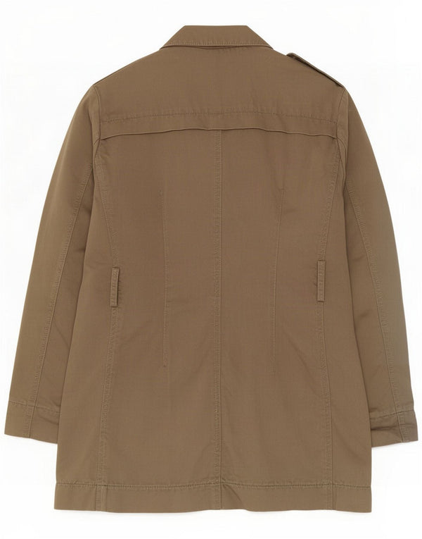 Chaqueta militar Marella para mujer UK 10 Small Khaki Cotton