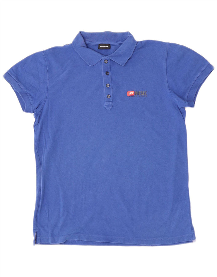 Diesel Boys Polo Shirt 15-16 Years Blue Cotton