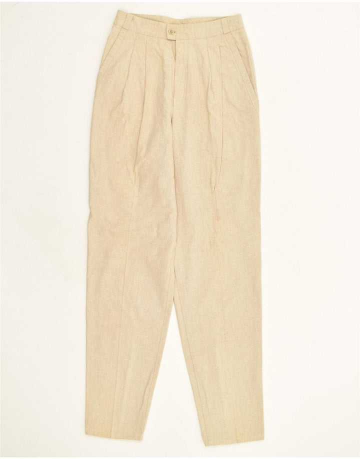VINTAGE Womens Tapered Chino Trousers W27 L32 Beige | Vintage Vintage | Thrift | Second-Hand Vintage | Used Clothing | Messina Hembry 