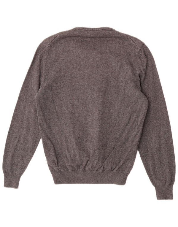 Massimo Dutti Womens Crew Neck Jumper Sweater UK 14 Medium Grey Polyester