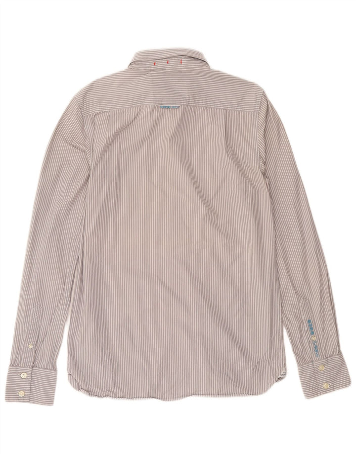 Superdry herreskjorte stor gråstribet bomuld