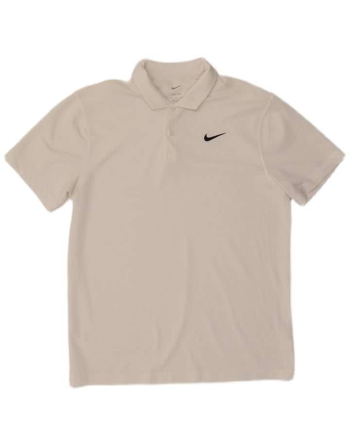 Nike Mens Dri Fit Polo Shirt Medium White