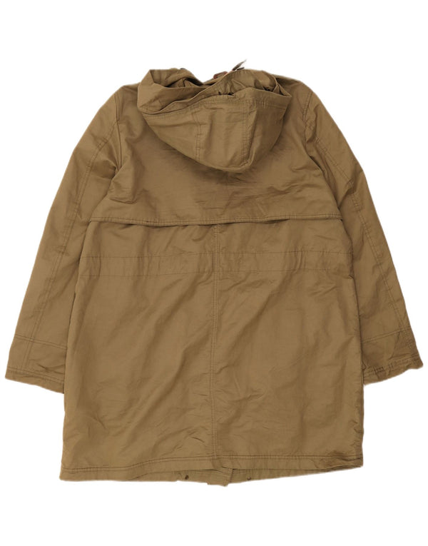 Giacca Parka militare con cappuccio da donna Zara UK 18 XL Cachi