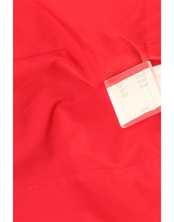 Nautica Mens Hooded Raincoat UK 12 Medium Red Polyester