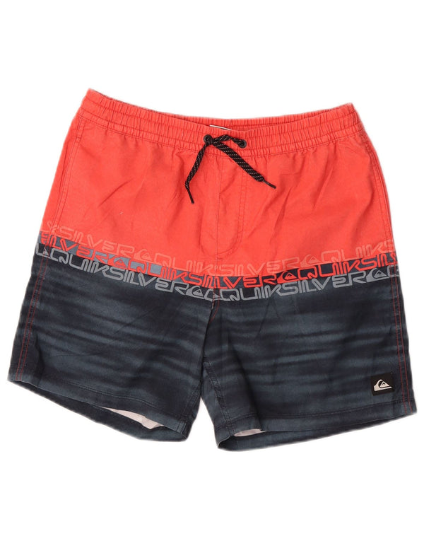 Quiksilver Boys Graphic Swimming Shorts 15-16 Years XL Red Colourblock