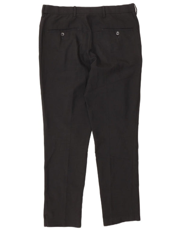 Calça Chino Masculina Slim Fit Marks & Spencer W32 L29 Poliéster Preto