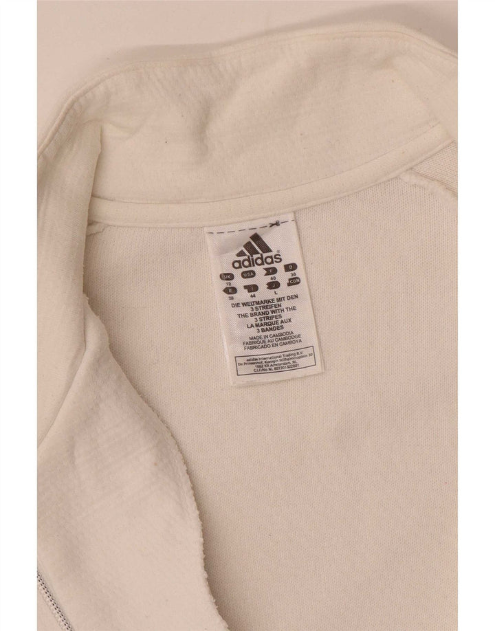 Giacca da tuta da donna Adidas Regular Fit UK 12 Medium White Striped