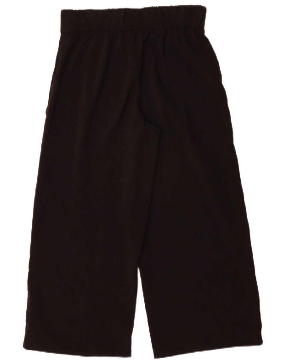 Zara Womens Wide Leg Cropped Trousers Small W26 L25 Black Polyester