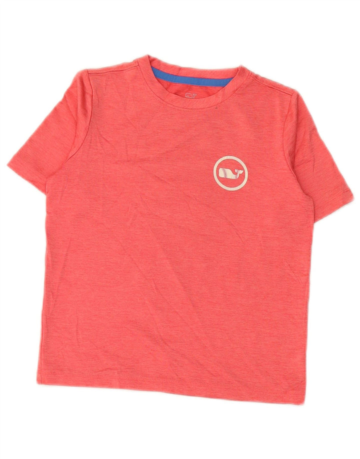 VINEYARD VINES Boys Performance Graphic T-Shirt Top 4-5 Years Pink