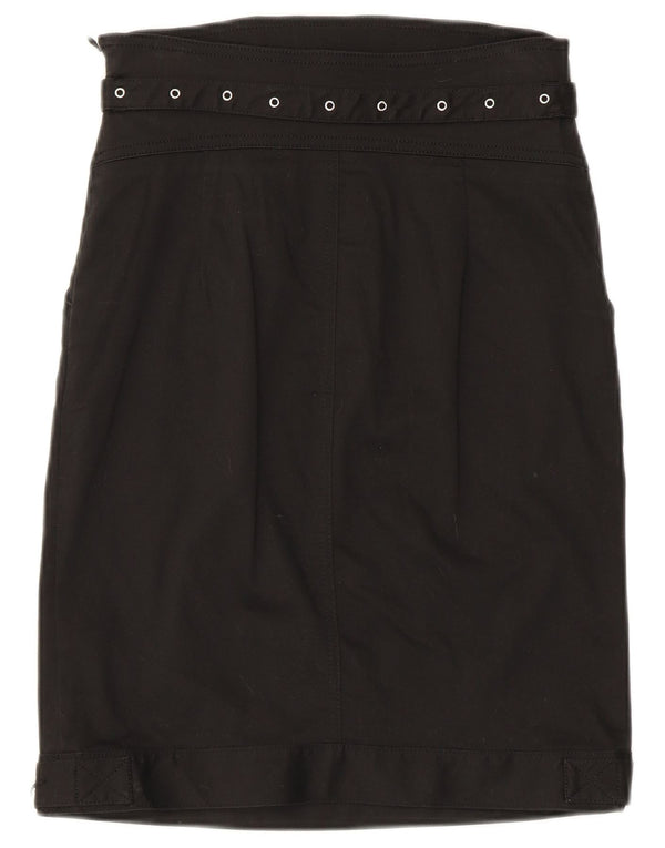 Moschino Jupe droite femme UK 8 Small W28 Coton noir