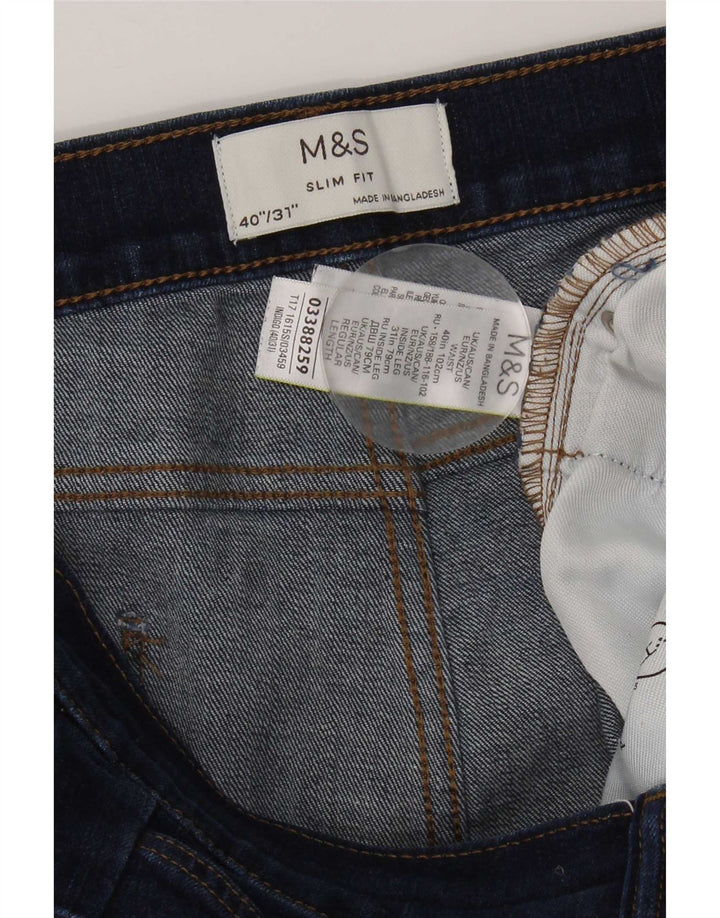 Женские узкие джинсы Marks & Spencer W40 L31 темно-синие, хлопок