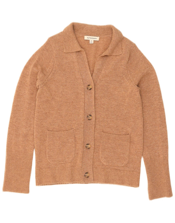 Marks & Spencer Womens Autograph Cardigan Sweater UK 10 Small Beige
