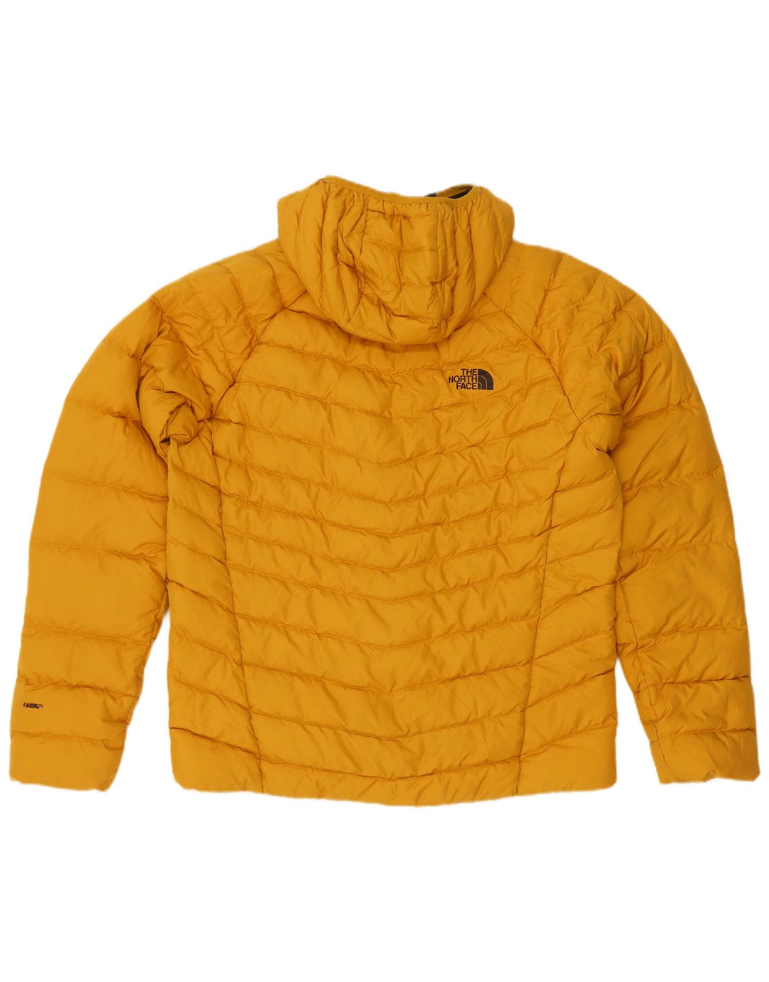 The North Face Mens Hooded Padded Jacket UK 40 Large Yellow Polyester