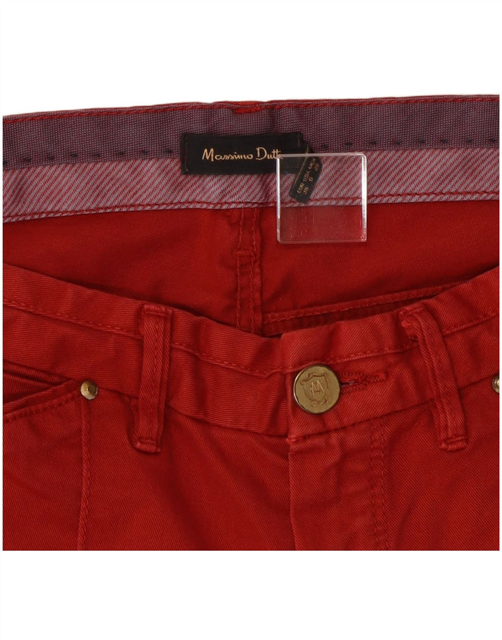 Massimo Dutti Vaqueros Slim Mujer EU 38 Small W28 L30 Rojo