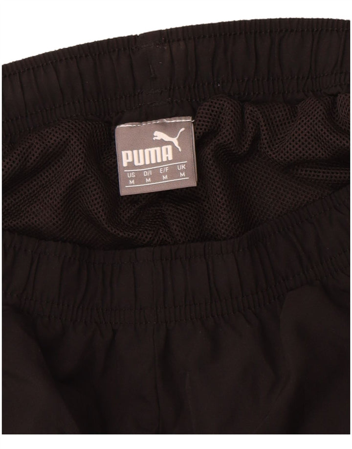 Puma Mens Graphic Tracksuit Trousers Joggers Medium Black Polyester