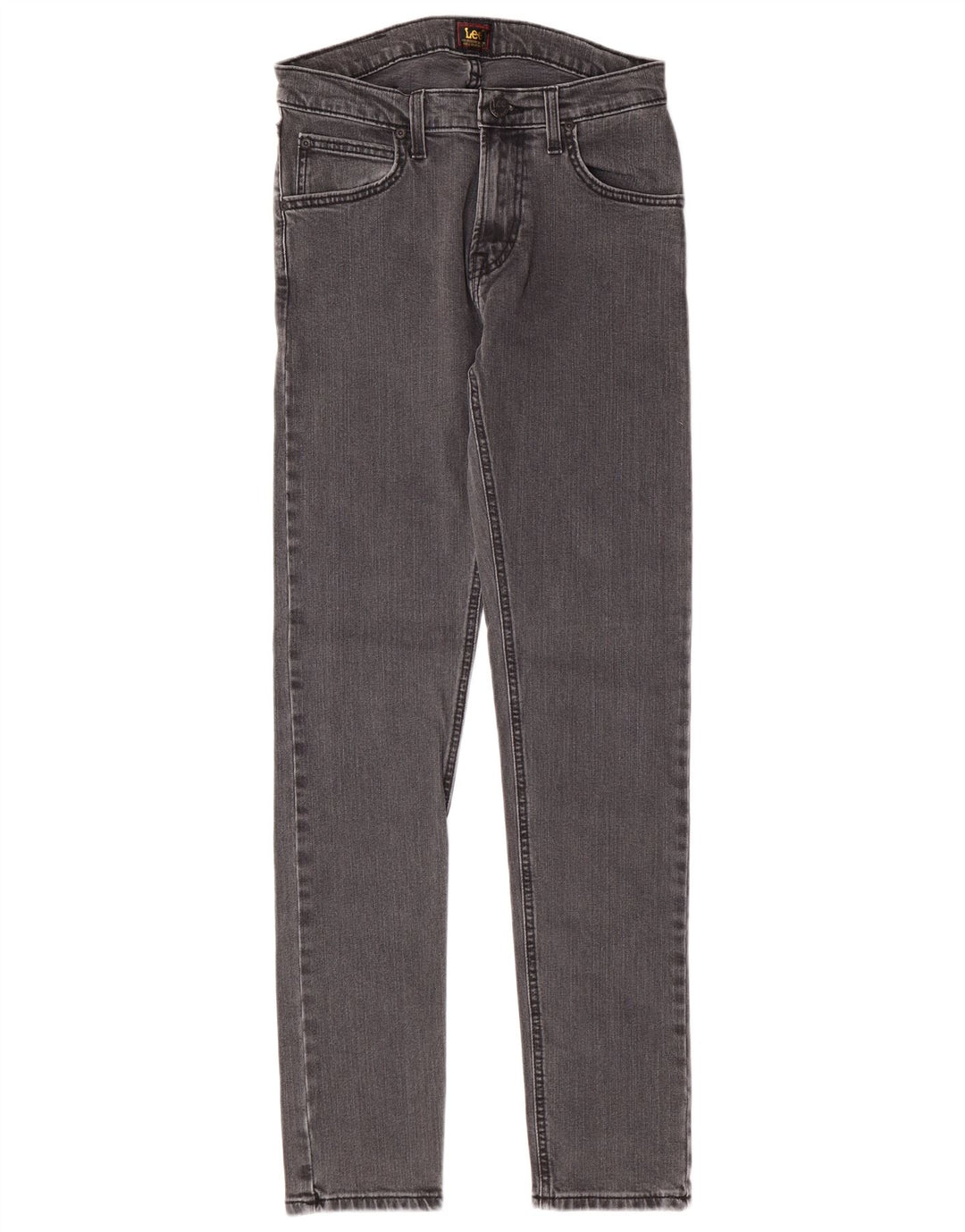 LEE Damen Luke Slim Jeans W28 L32 Graue Baumwolle