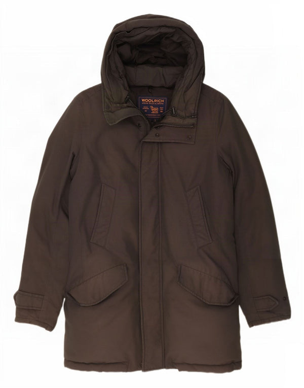 Woolrich Ανδρικό παλτό με κουκούλα UK 36 Small Grey Cotton