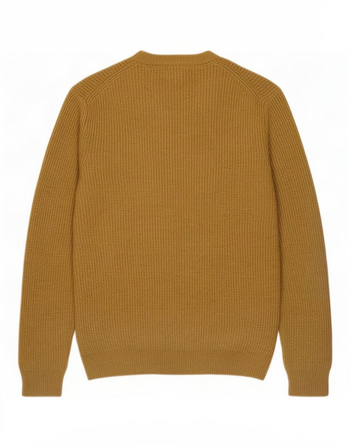Marks & Spencer Mens Crew Neck Jumper Sweater Medium Khaki Polyamide
