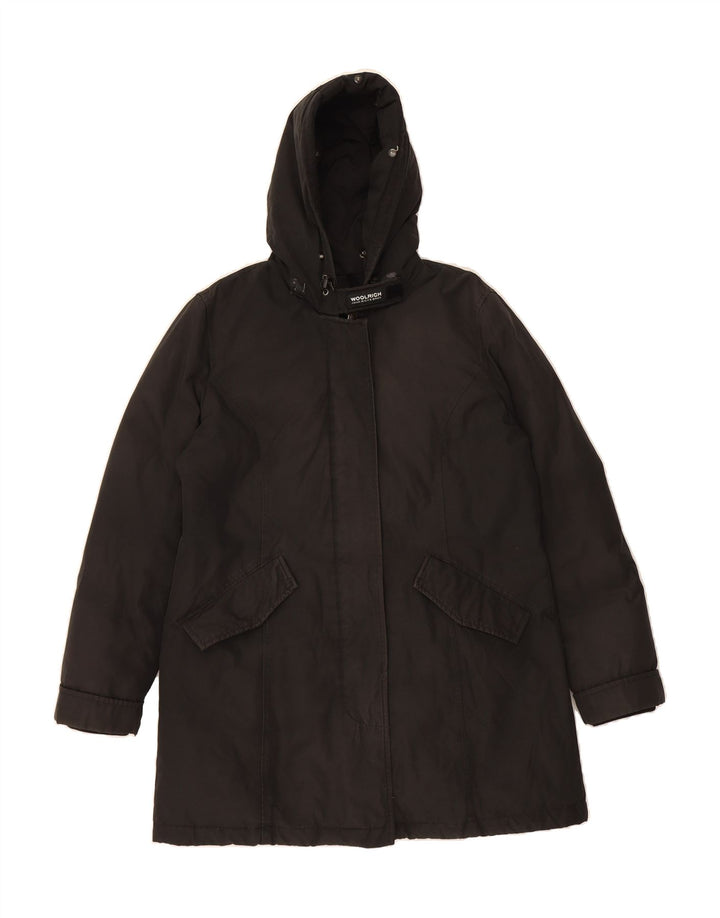 WOOLRICH Womens Hooded Padded Coat UK 18 XL Black Vintage Woolrich and Second-Hand Woolrich from Messina Hembry 