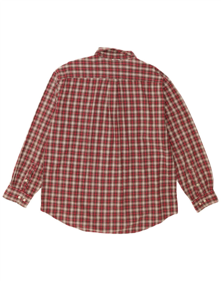 Tommy Hilfiger Herrenhemd XL, rot kariert, Baumwolle