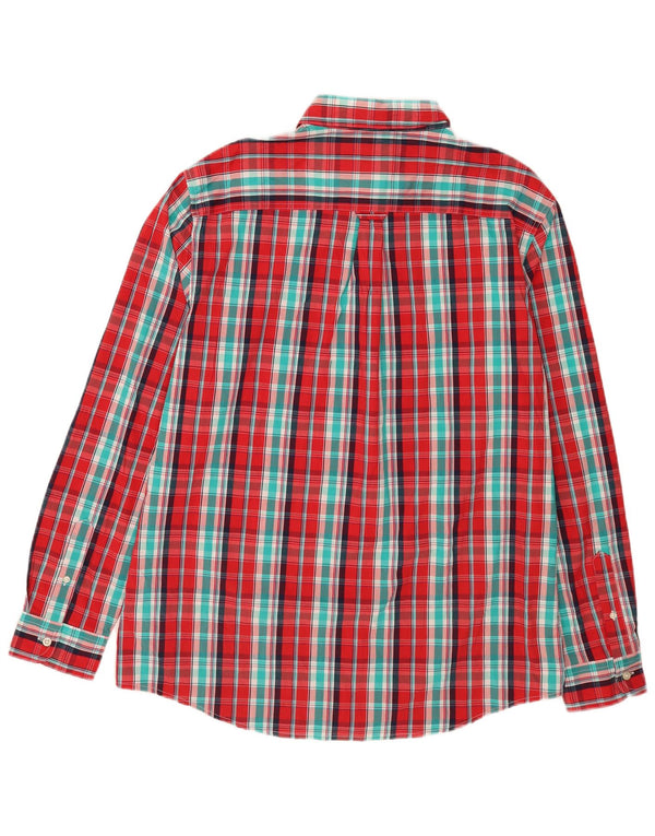 Chaps Camisa elástica de corte regular para hombre XL Algodón a cuadros rojos