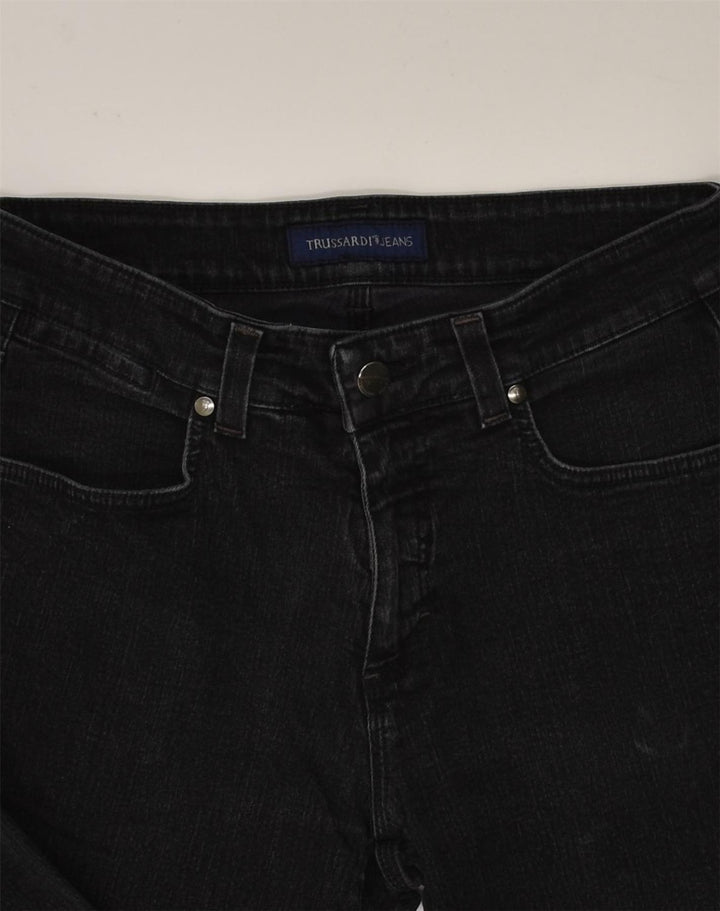 TRUSSARDI Womens Straight Jeans W32 L34  Black Cotton | Vintage Trussardi | Thrift | Second-Hand Trussardi | Used Clothing | Messina Hembry 