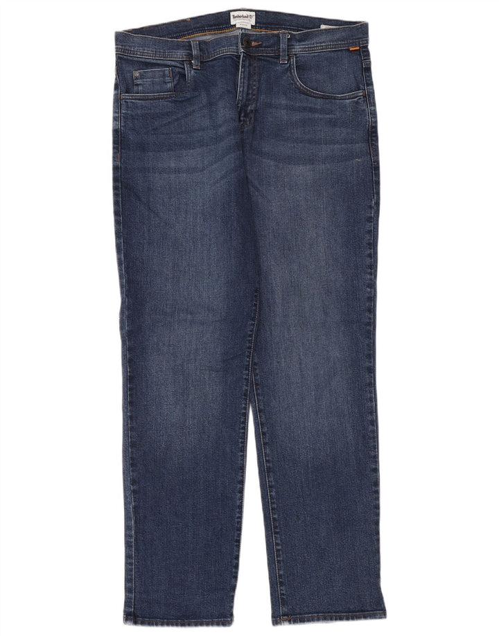 TIMBERLAND Mens Straight Jeans W34 L32 Blue Cotton