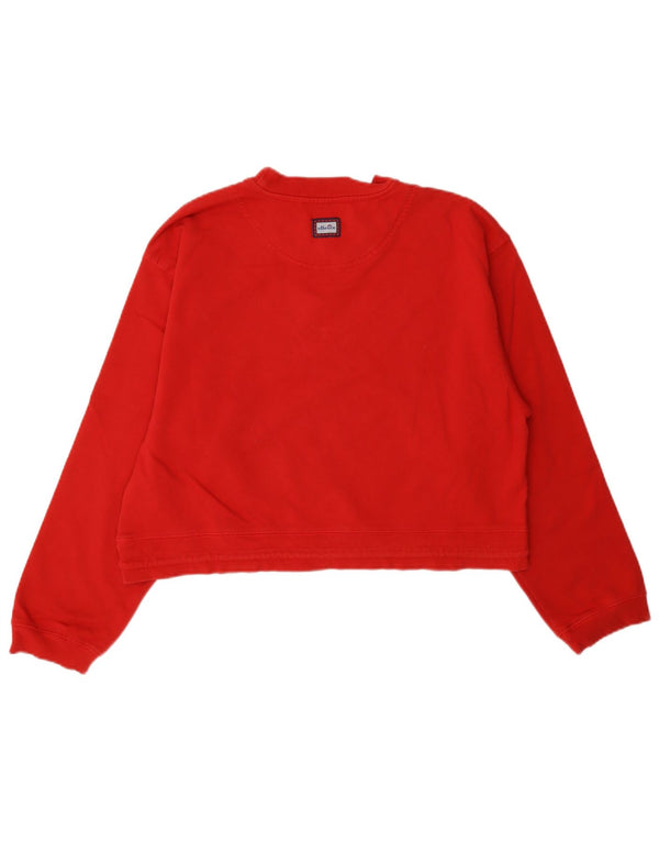 Γυναικείο φούτερ Ellesse Crop Jumper UK 14 Μεσαίο κόκκινο βαμβακερό