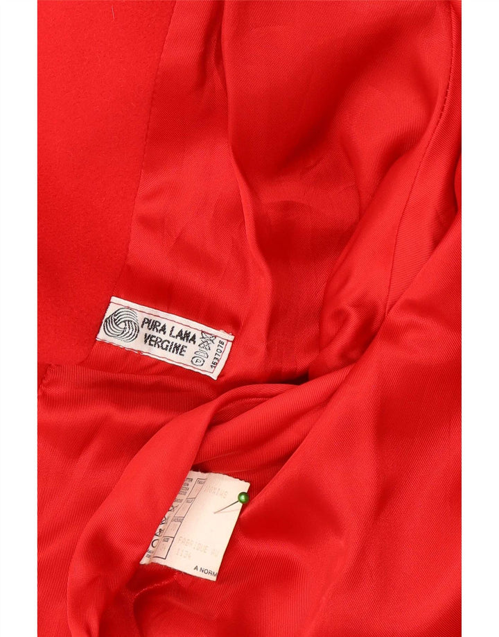 Vintage Womens Oversized Overcoat IT 44 Medium Red Wool
