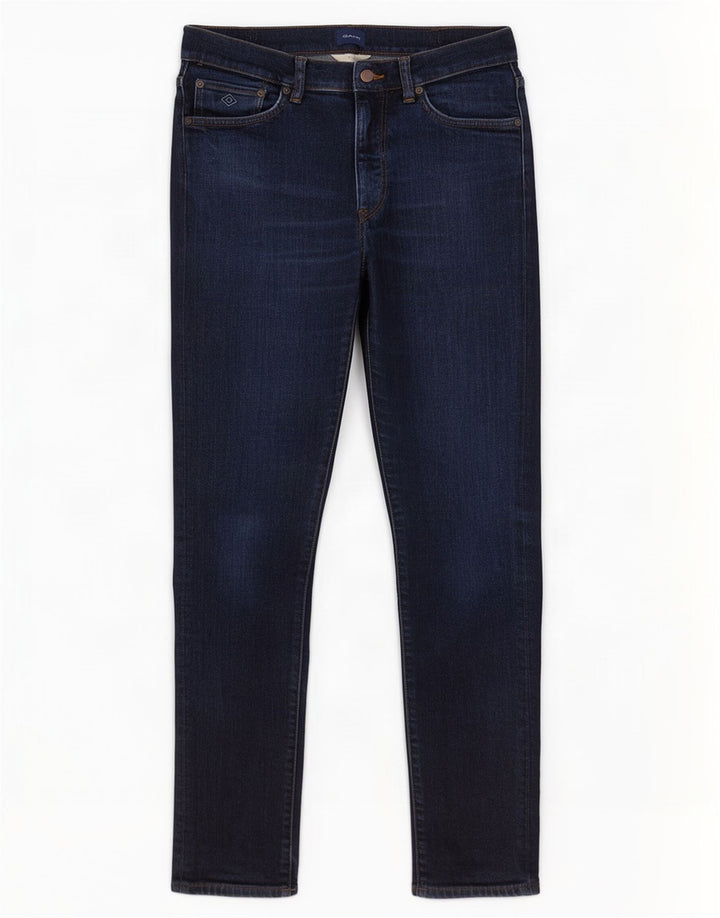 Gant Jean Slim Homme W32 L32 Bleu Marine Coton