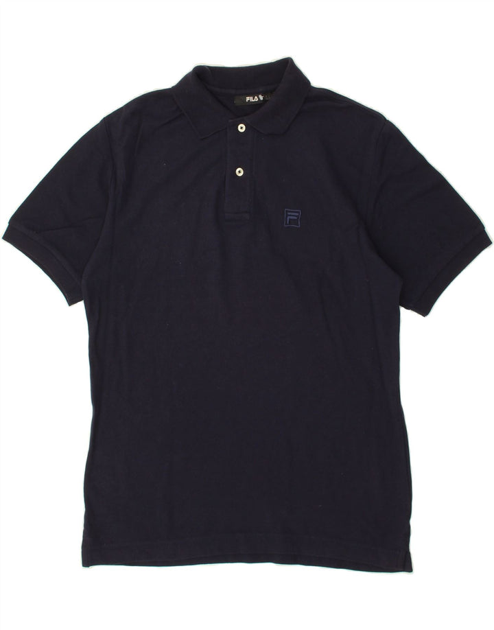 FILA Mens Polo Shirt Medium Navy Blue Cotton Vintage Fila and Second-Hand Fila from Messina Hembry 