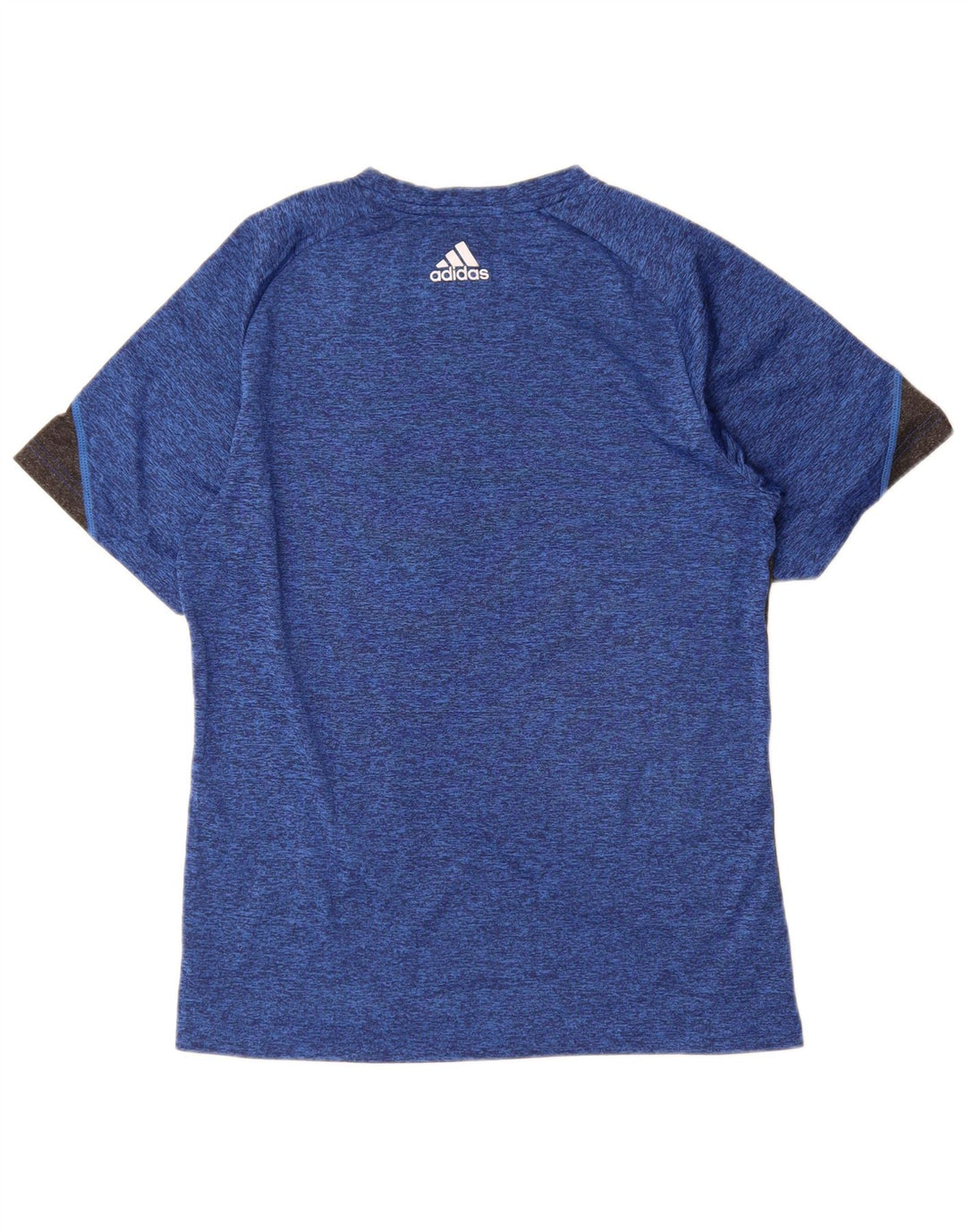 Adidas Herre Climacool Grafisk T-Shirt Top Medium Blue Colourblock Polyester