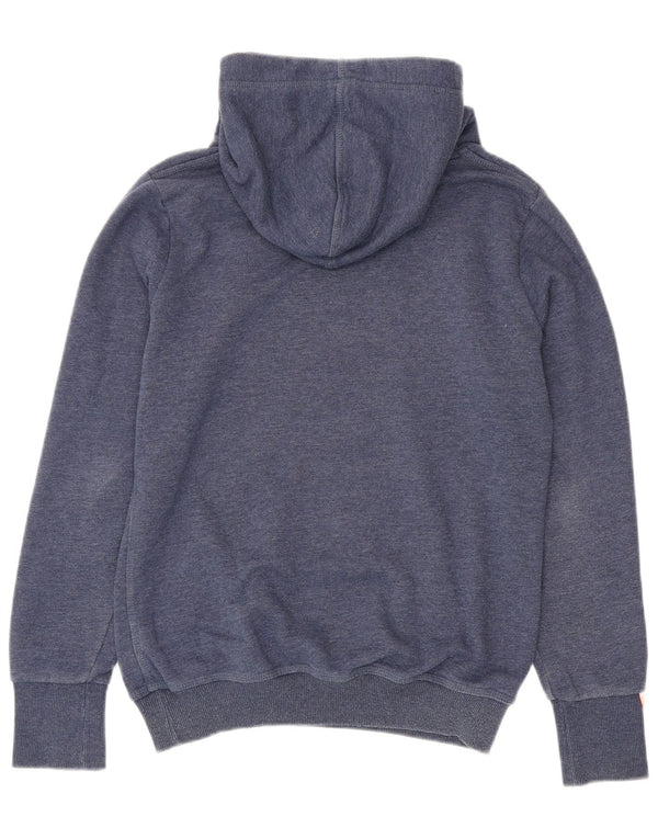 Superdry Mens Graphic Hoodie Jumper Large Navy Blue Cotton