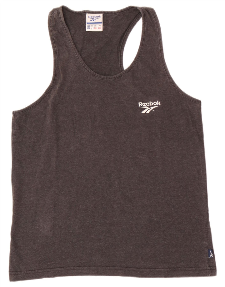 Reebok Hombre Chaleco Top XS Gris Algodón