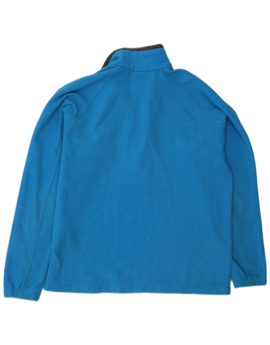 Columbia Mens Zip Neck Fleece Jumper Large Blue Polyester