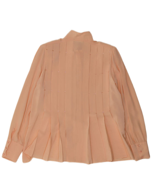 Carla Carini Blusa Camisera Mujer IT 44 Seda Rosa Mediana