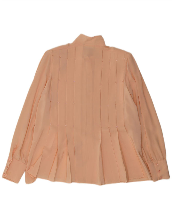 Carla Carini Dame Skjorte Bluse IT 44 Medium Pink Silke